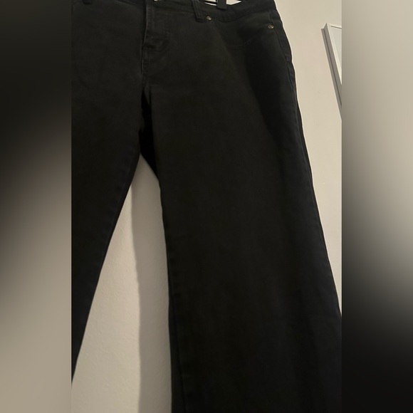 Faded Glory Black Stretch Denim Jeans | Size 14 | Cotton Straight Leg - Picture 6 of 12
